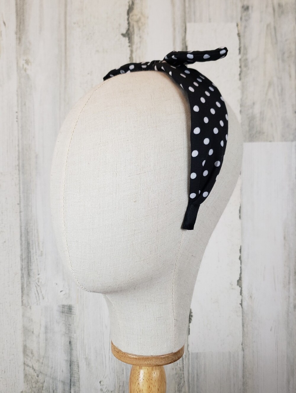 Black and White Polka Dot Headband